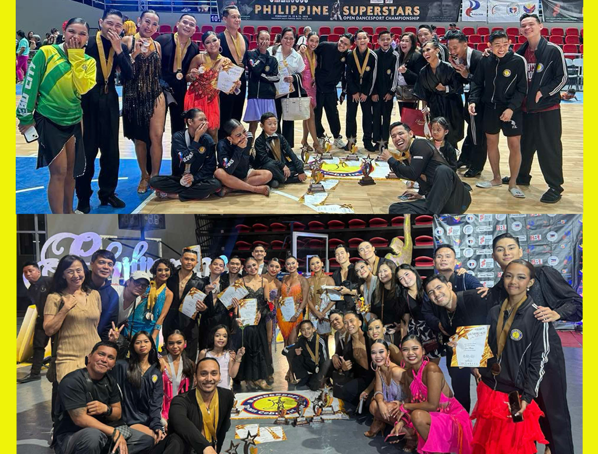 DanceSport Team Cebu City posing after their triumph in the Philippine Superstars & DSA Open Asian Championship 2025